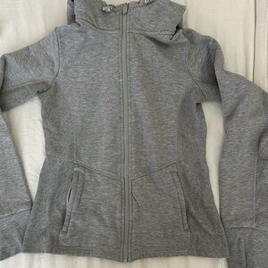 ALO yoga, size small, heather gray, hooded jacket